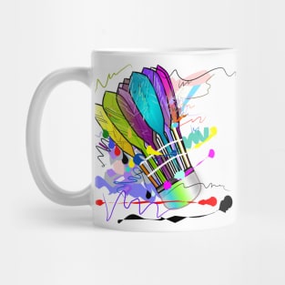 Ball badminton sport art action line Mug